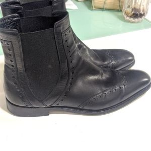 Salvatore Ferragamo Mens Leather Chelsea Wingtip boot size 9.5
